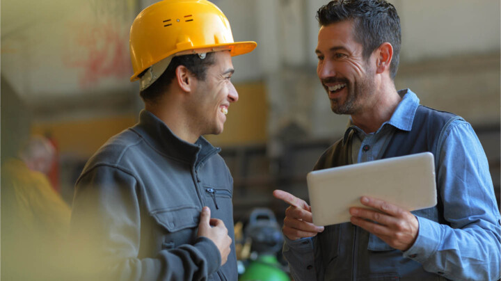 Contractors - two men smiling